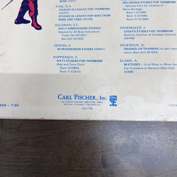 CARL FISCHER MELODIOUS ETUDES FOR TROMBONE SERIES BOOK 1 - Picture 6 of 6